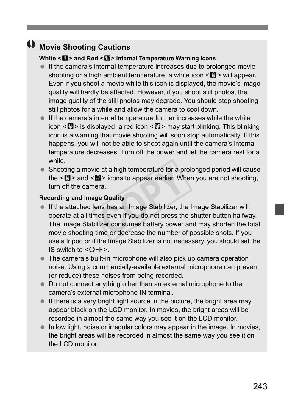 Cop y | Canon 1D X User Manual | Page 243 / 420