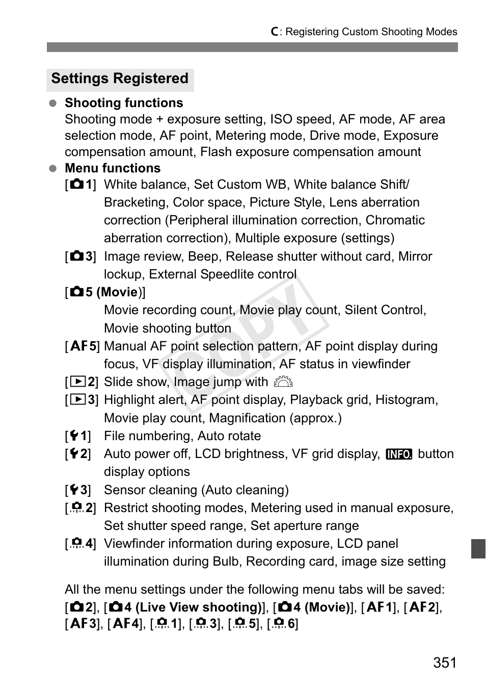 Cop y | Canon 1D X User Manual | Page 351 / 420