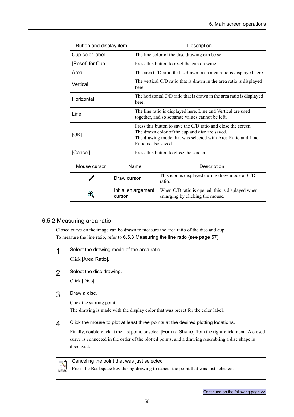 2 measuring area ratio | Canon CR-1 MARK II User Manual | Page 63 / 138