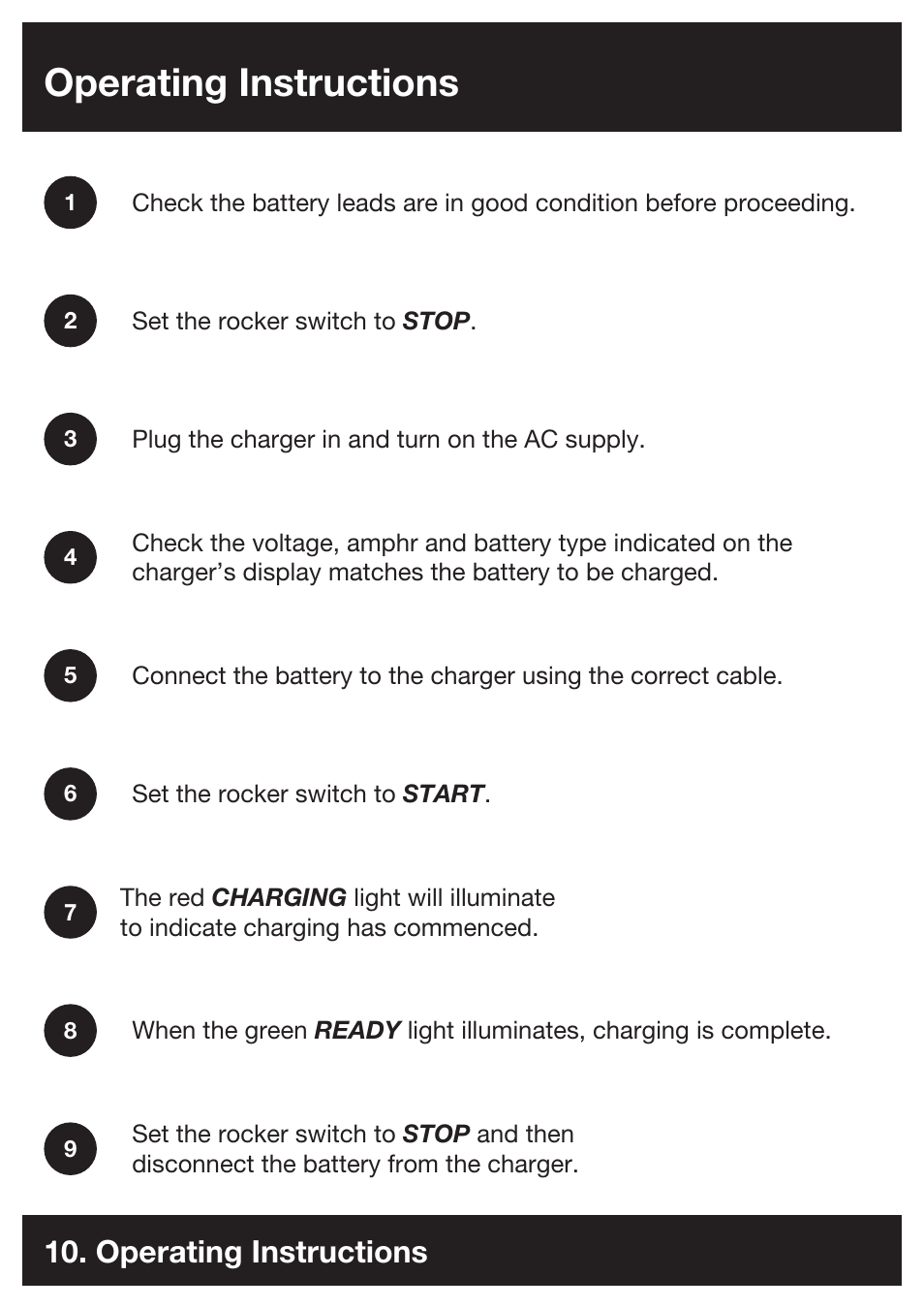 Operating instructions | DC Power Technologies FS3 - Owners Manual User Manual | Page 10 / 29