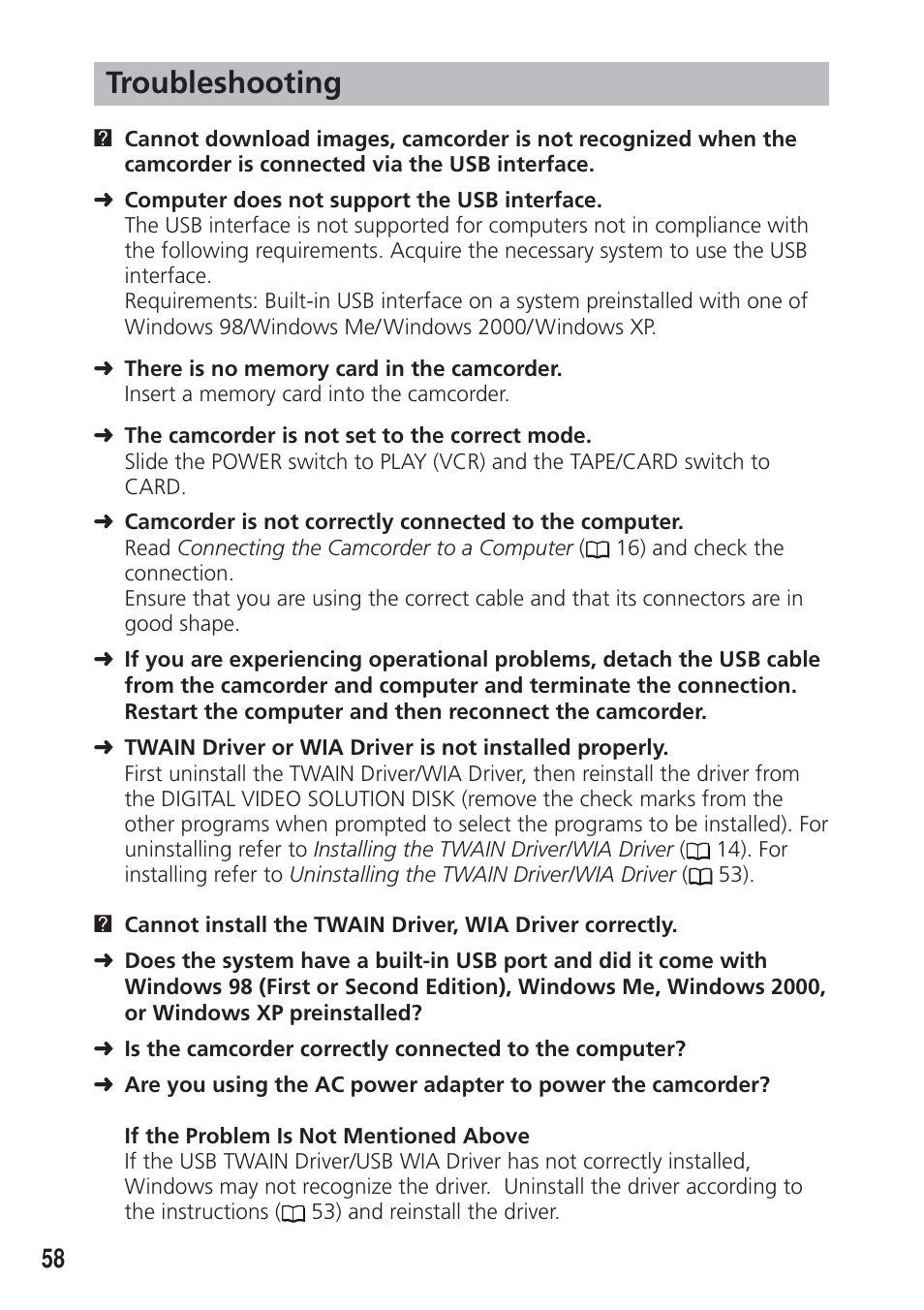 Troubleshooting | Canon DIM-538 User Manual | Page 58 / 100