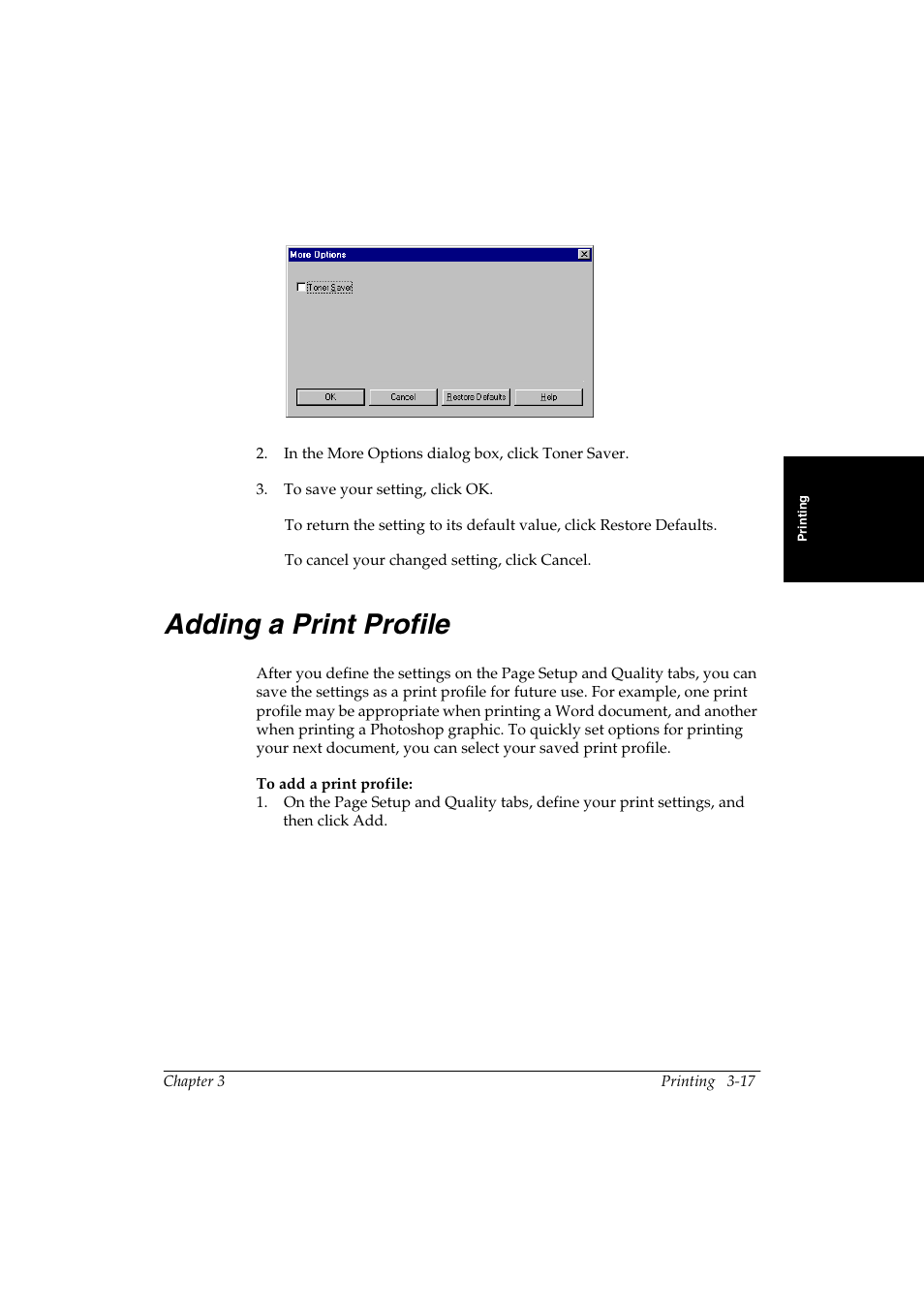 Adding a print profile -17, Adding a print profile 3 | Canon FAX-L290 User Manual | Page 37 / 66