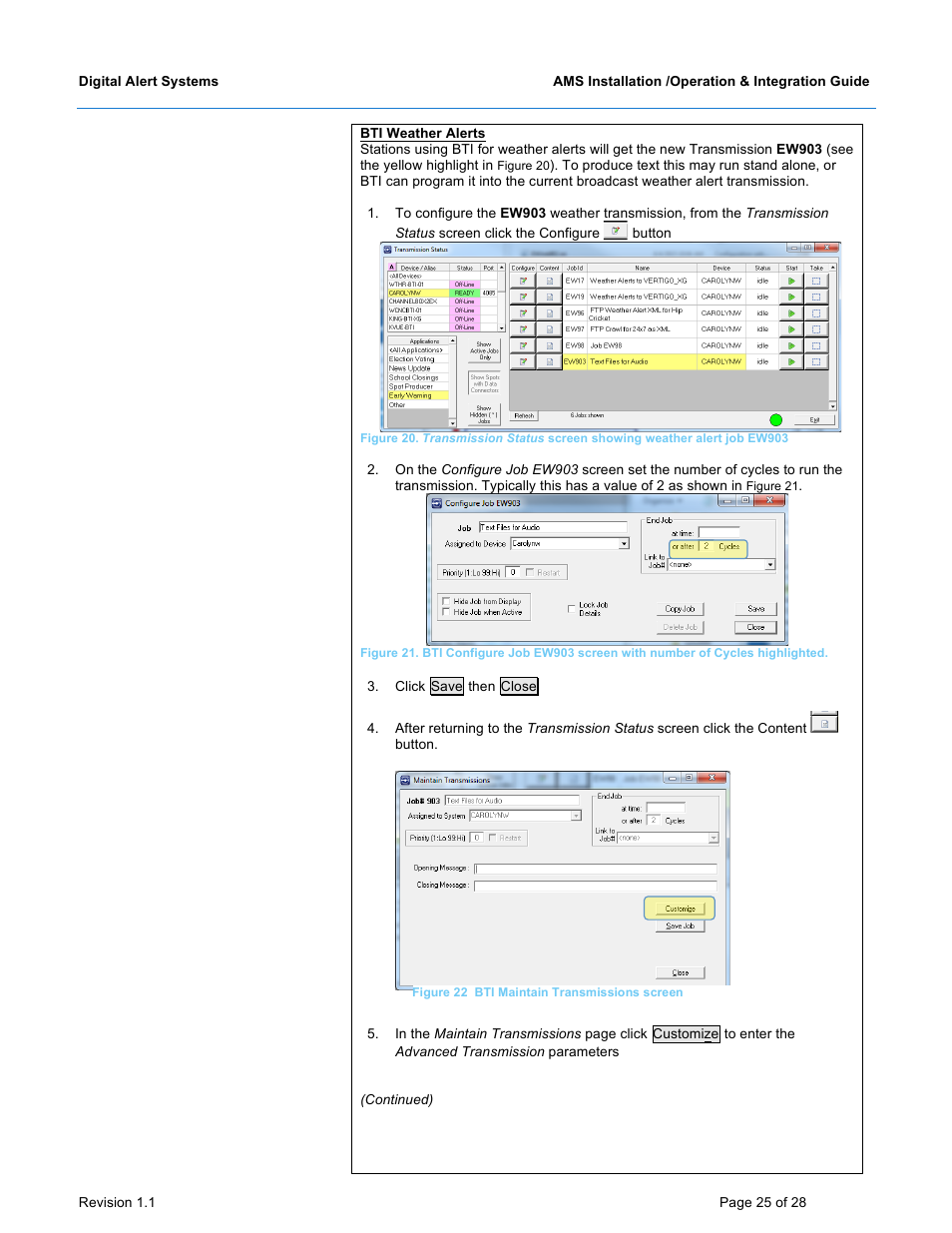 Digital Alert Systems DASAMS User Manual | Page 25 / 28
