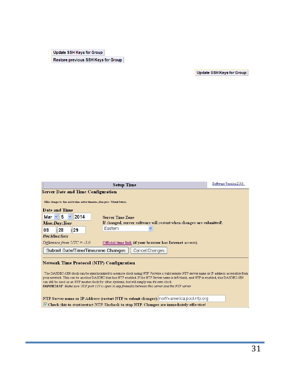 3 setup > time: server date and time configuration | Digital Alert Systems DASDEC-II MANUAL User Manual | Page 37 / 171