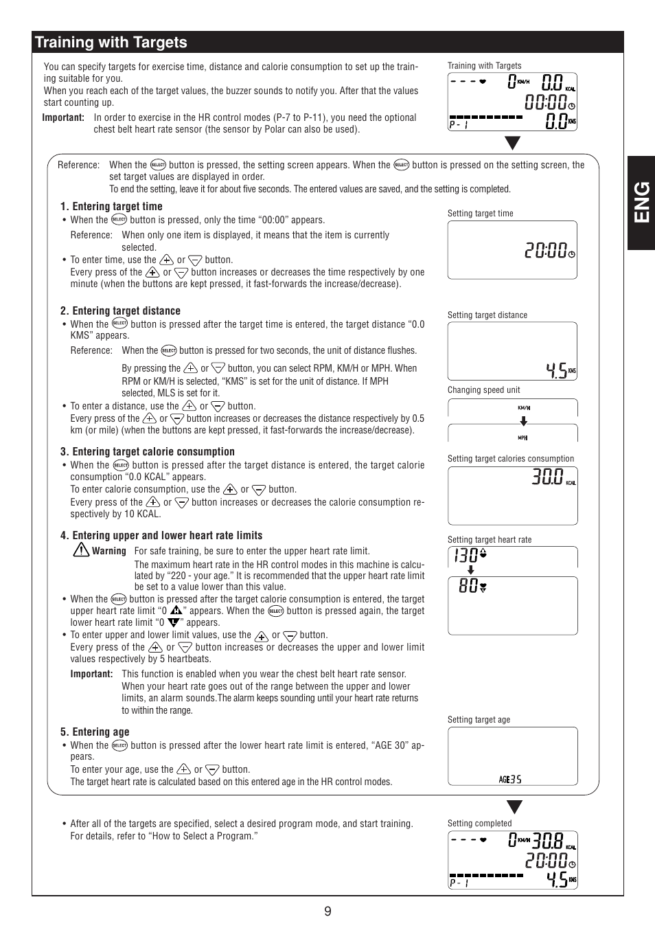 Training with targets | CatEye GAMEBIKE GB-300R User Manual | Page 9 / 24