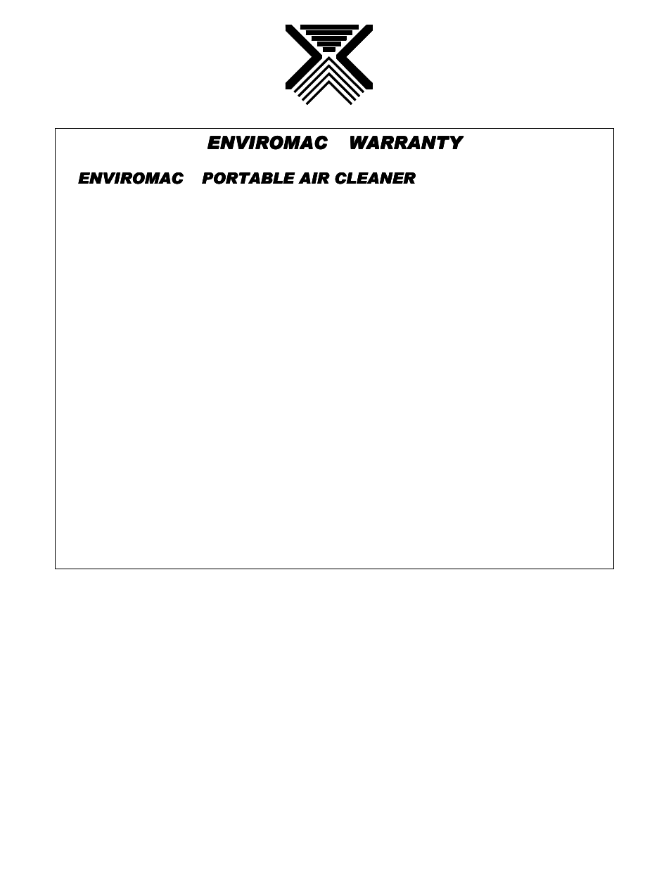 Enviroflex, Enviromac, Warranty | ENVIROMAC MAC1 107.1020 User Manual | Page 4 / 24
