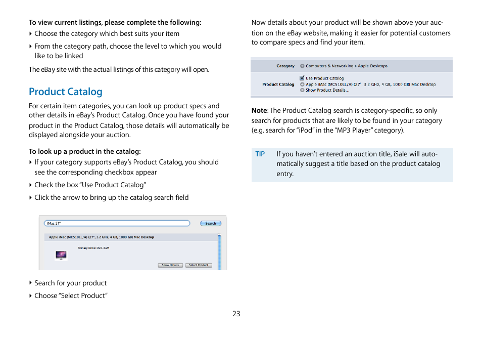 Product catalog | equinux iSale 5.9.7 User Manual | Page 23 / 92