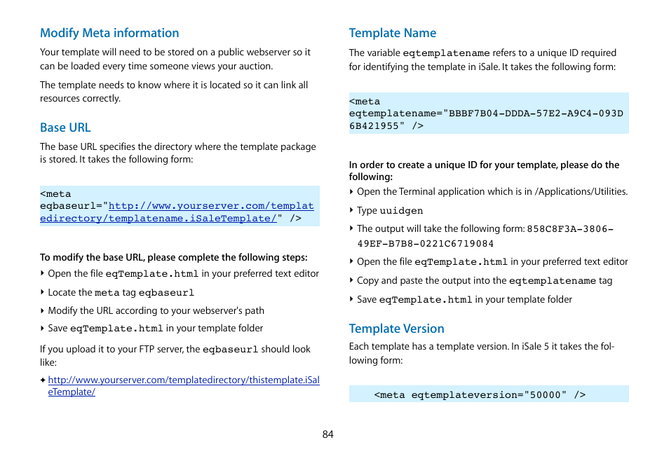 equinux iSale 5.9.7 User Manual | Page 84 / 92
