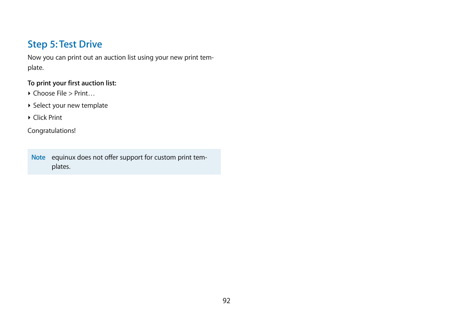 Step 5: test drive | equinux iSale 5.9.7 User Manual | Page 92 / 92