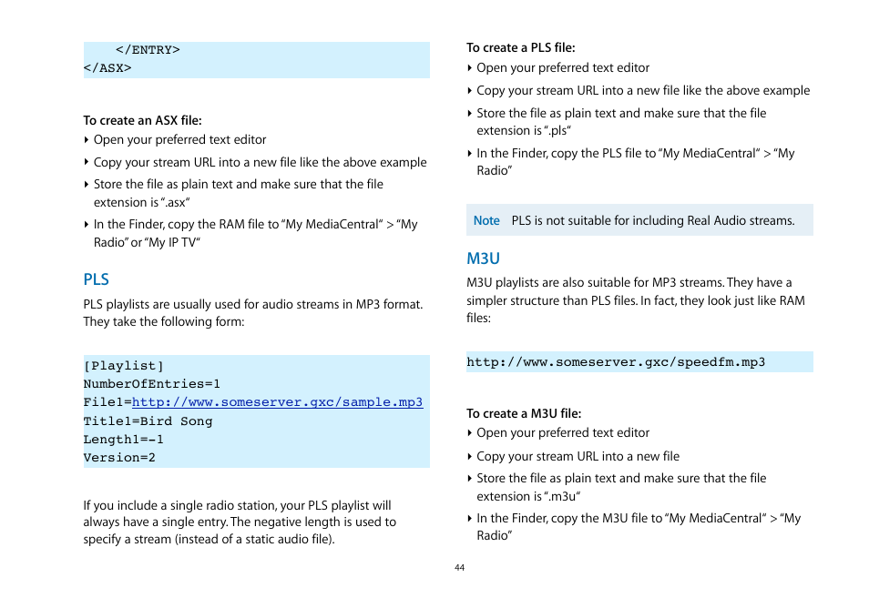 equinux MediaCentral 2.8.10 User Manual | Page 44 / 46