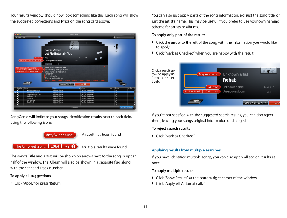 equinux SongGenie 2.2.7 User Manual | Page 11 / 24