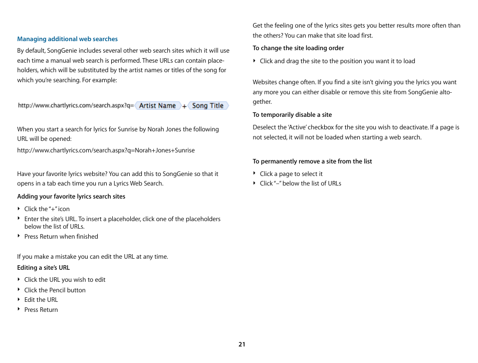 equinux SongGenie 2.2.7 User Manual | Page 21 / 24