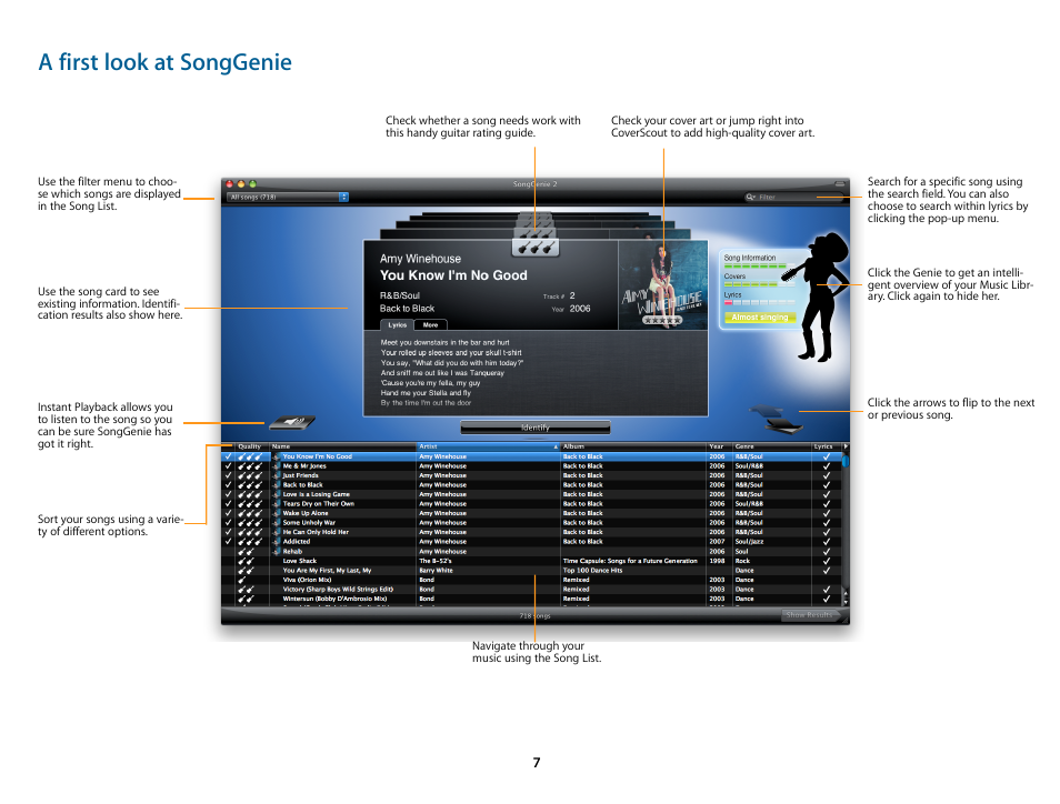 A first look at songgenie | equinux SongGenie 2.2.7 User Manual | Page 7 / 24