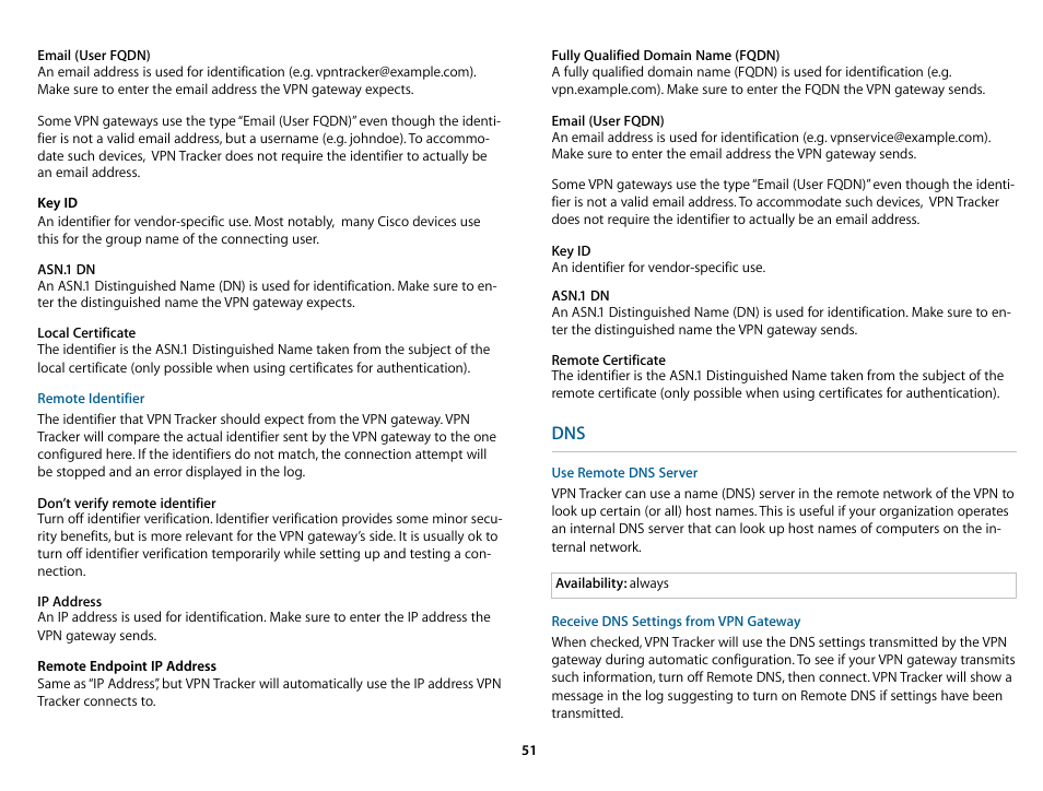 equinux VPN Tracker 6.4.6 User Manual | Page 51 / 78