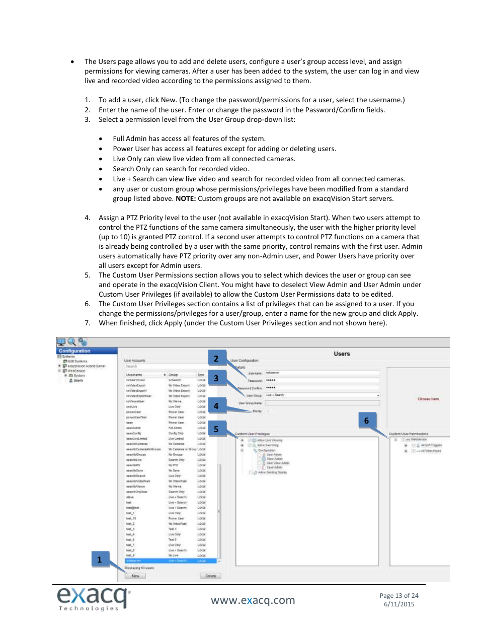 Exacq exacqVision Web Service User Manual User Manual | Page 13 / 24