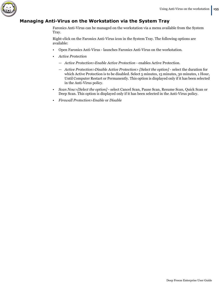 Faronics Deep Freeze Enterprise User Manual | Page 155 / 184
