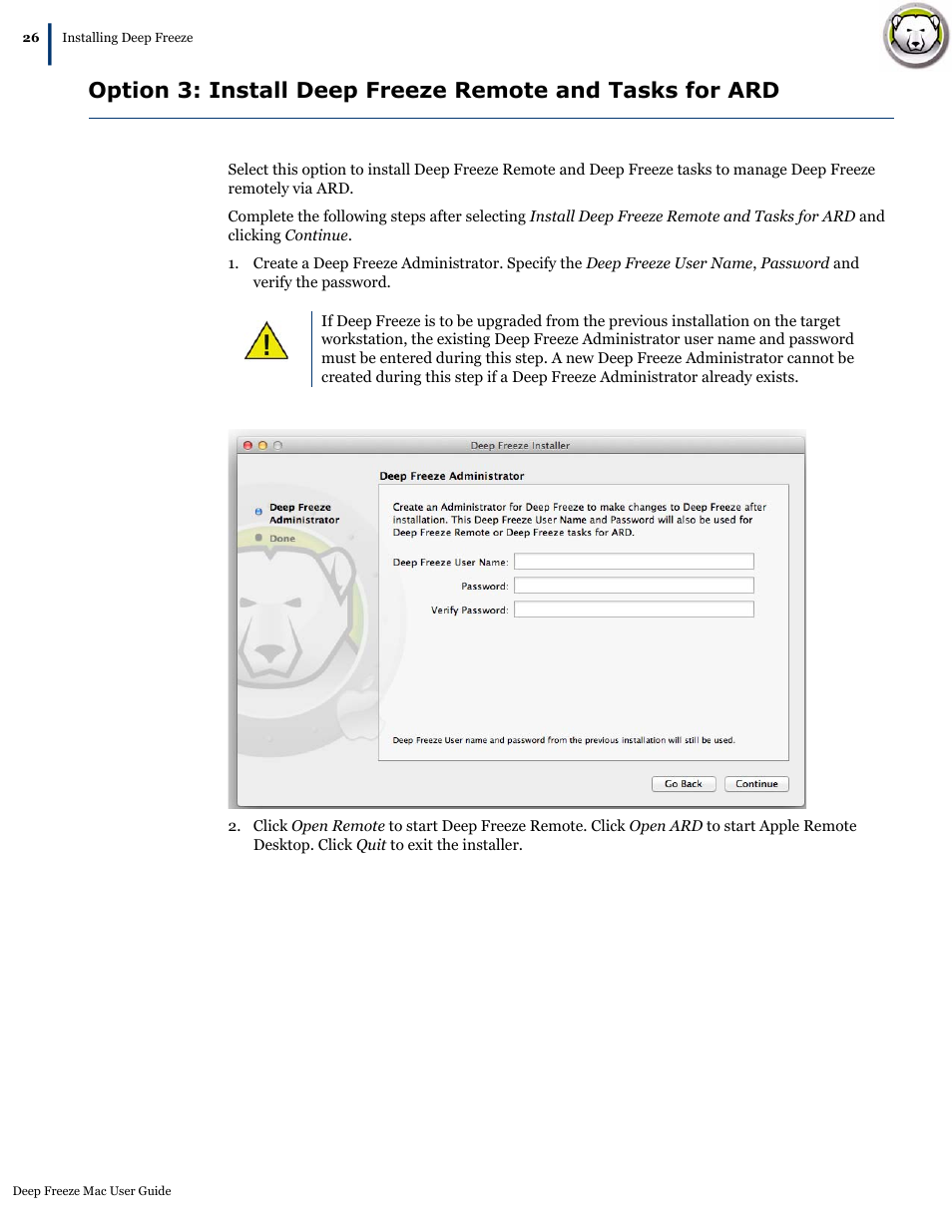 Faronics Deep Freeze Mac User Manual | Page 26 / 66