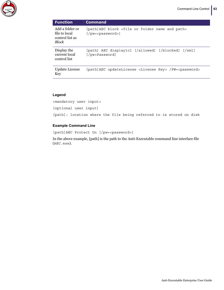 Faronics Anti-Executable Enterprise/Server User Manual | Page 63 / 70