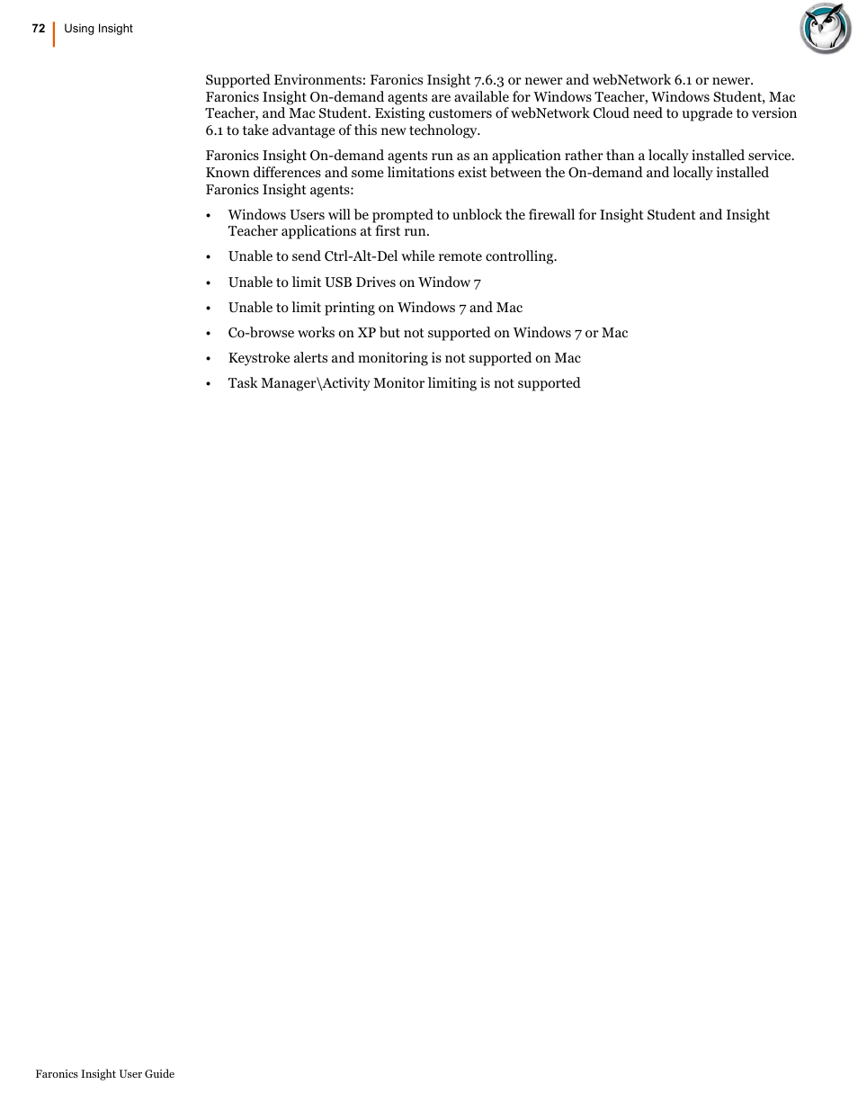 Faronics Insight User Manual | Page 70 / 92