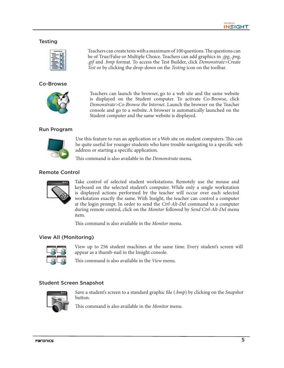 Faronics Insight Teacher User Manual | Page 5 / 9