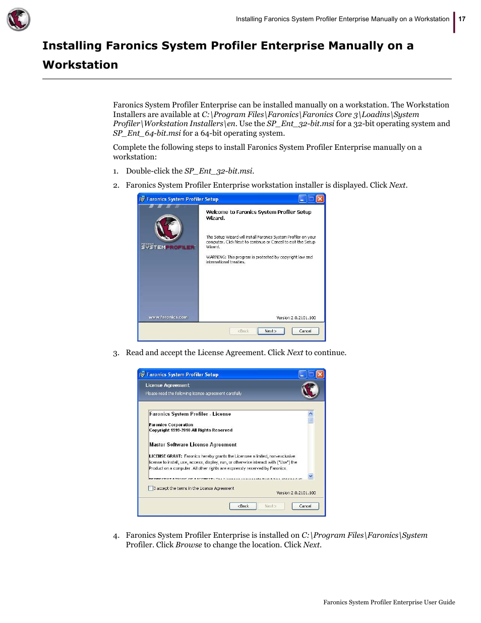 Faronics System Profiler Enterprise User Manual | Page 17 / 48