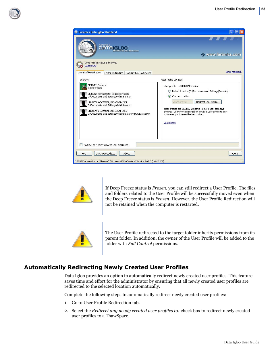 Faronics Data Igloo Standard User Manual | Page 23 / 63