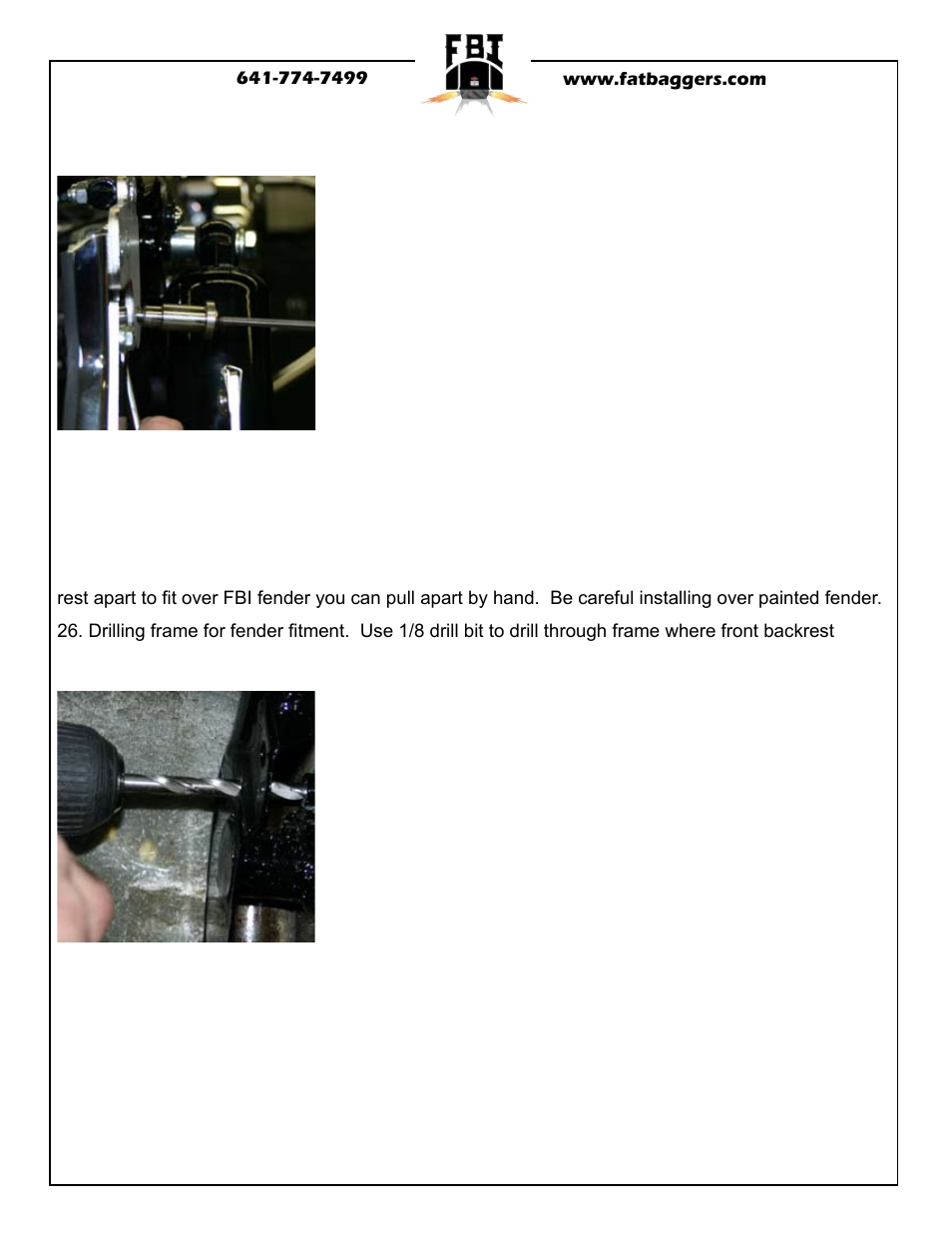 Fat Bagger 200MM FAT TIRE KIT 2008 User Manual | Page 12 / 20