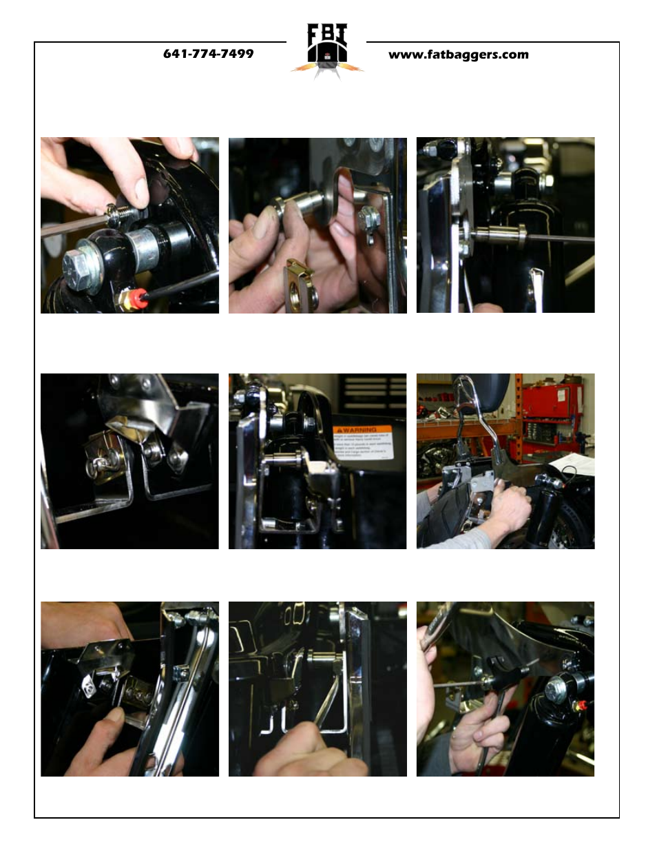 Fat Bagger 200MM FAT TIRE KIT 2008 User Manual | Page 8 / 20