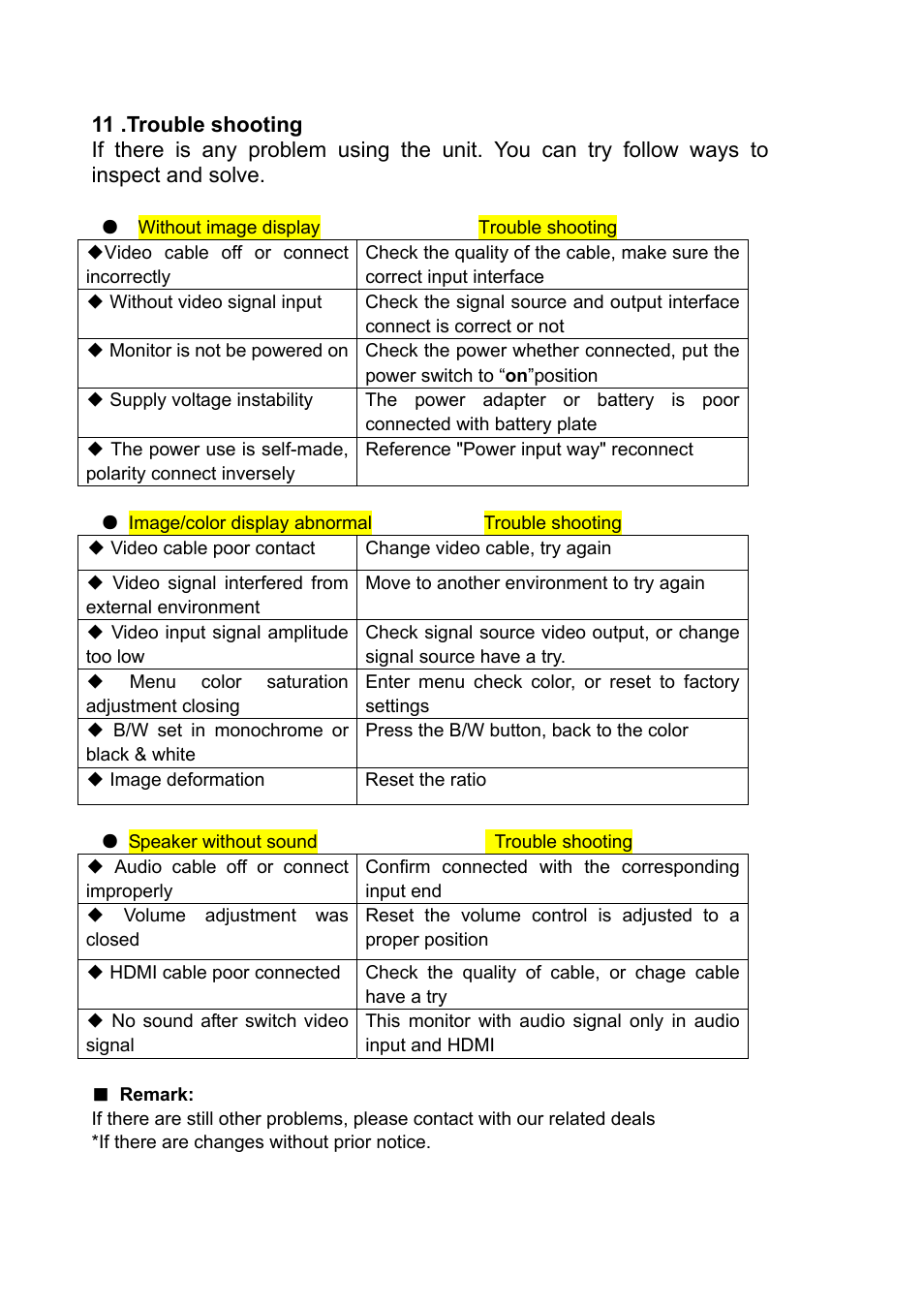Feelworld P121-9HSD User Manual | Page 15 / 15