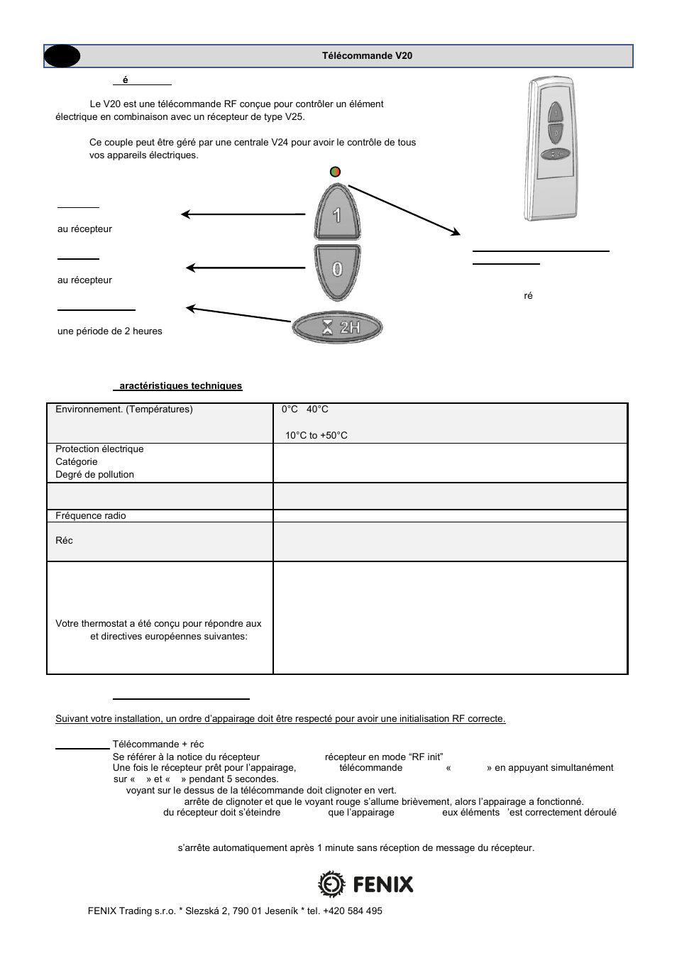 Fenix V20 RC User Manual | Page 5 / 8