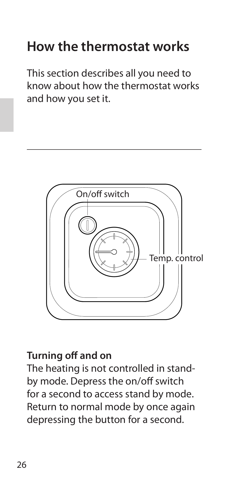 How the thermostat works | Fenix Therm 105 User Manual | Page 28 / 84