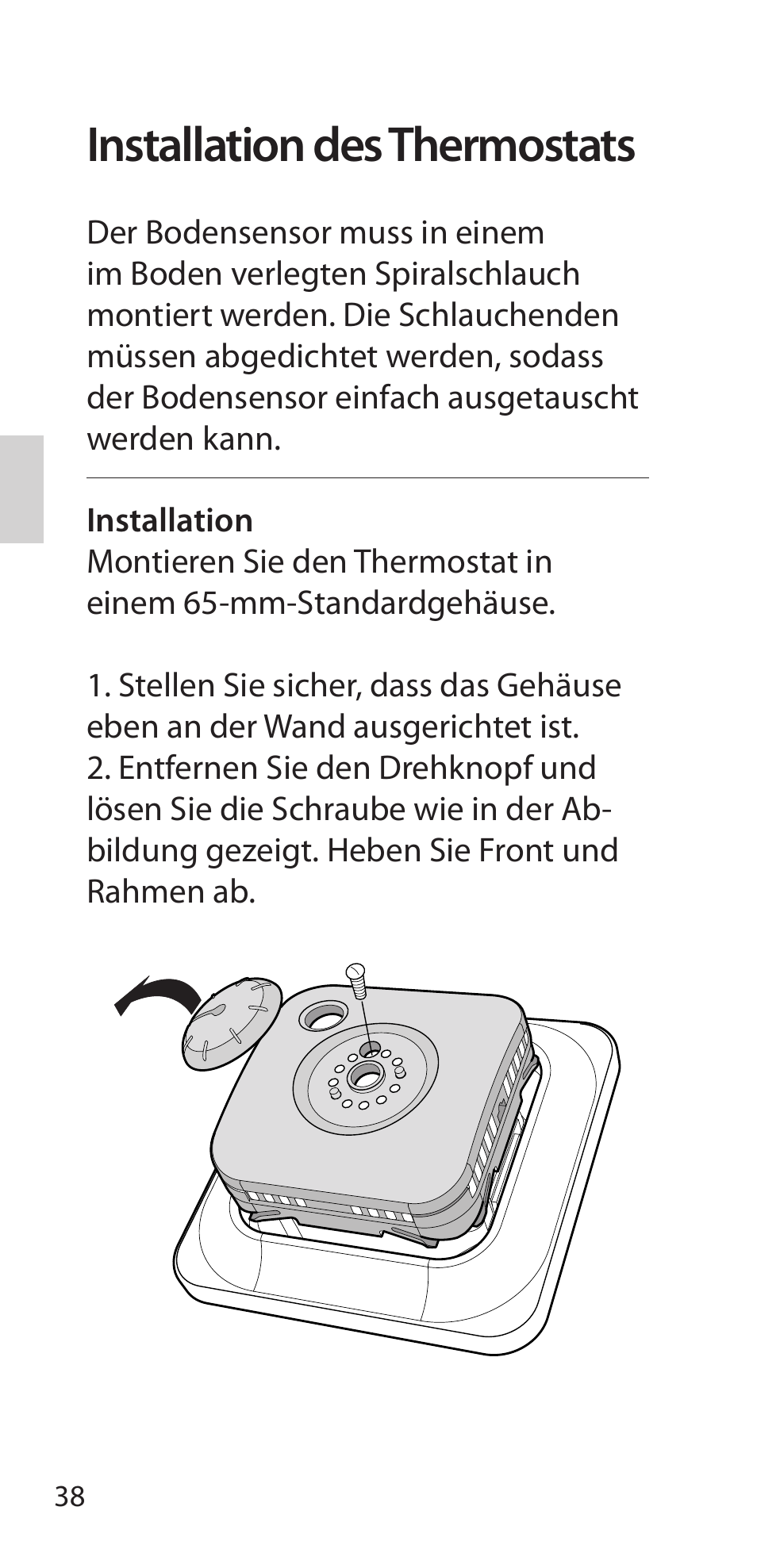 Installation des thermostats | Fenix Therm 105 User Manual | Page 40 / 84