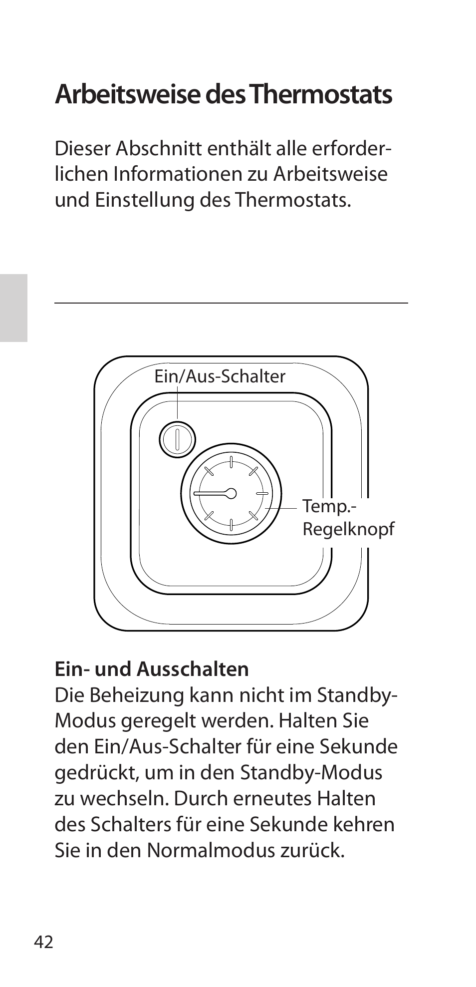 Arbeitsweise des thermostats | Fenix Therm 105 User Manual | Page 44 / 84