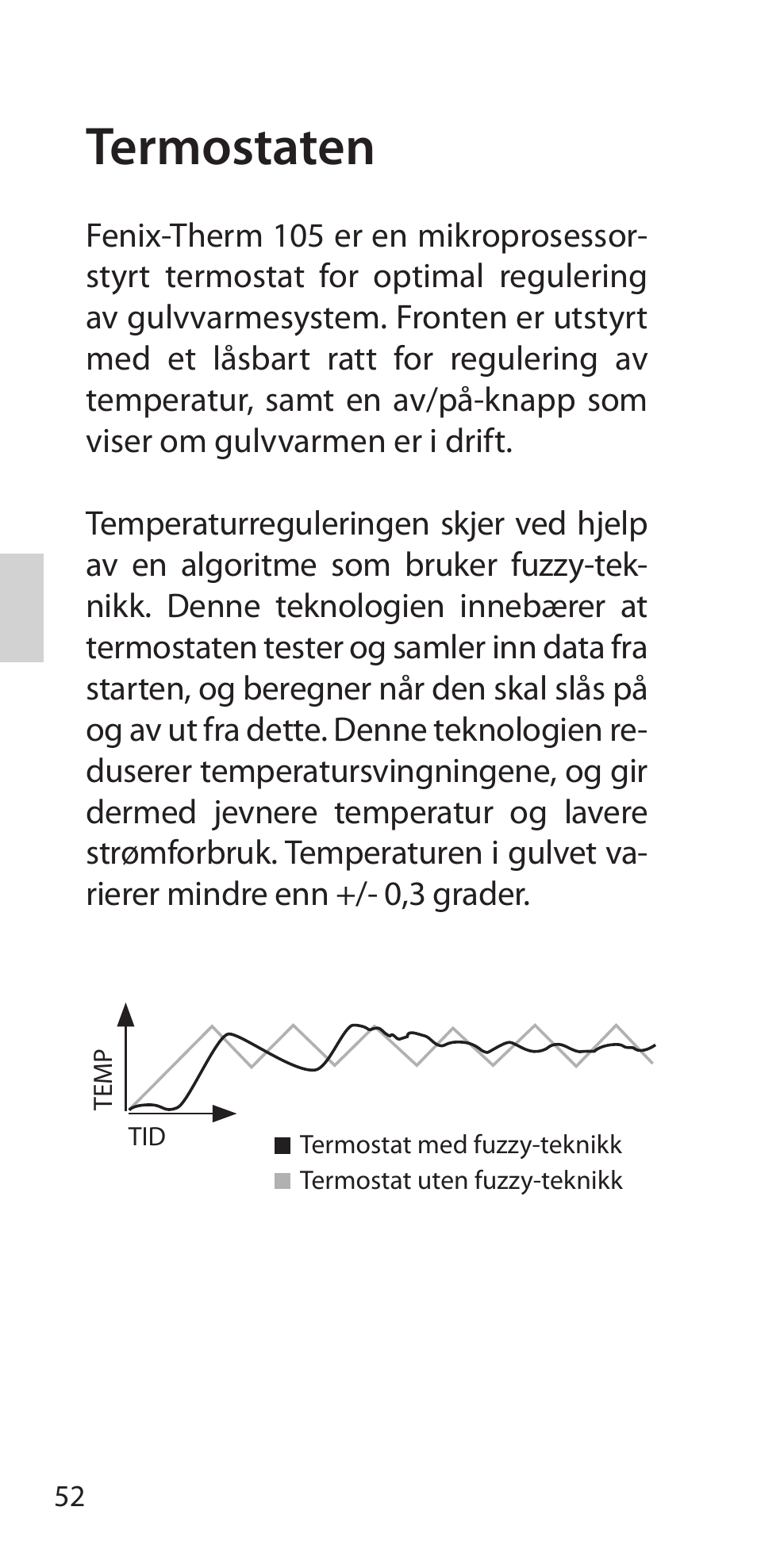 Termostaten | Fenix Therm 105 User Manual | Page 54 / 84