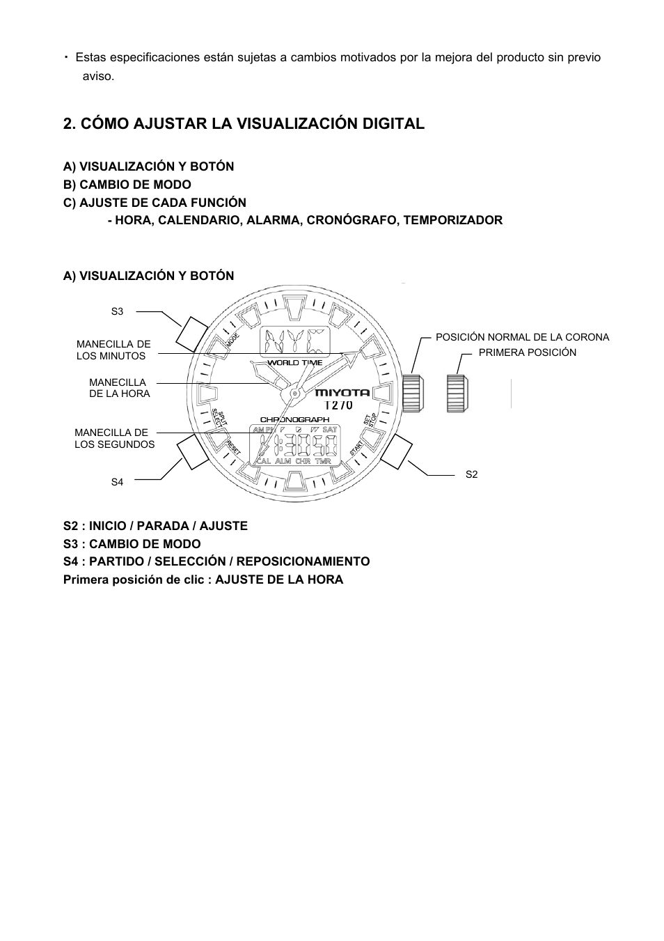 Cómo ajustar la visualización digital | FESTINA T270 User Manual | Page 32 / 80
