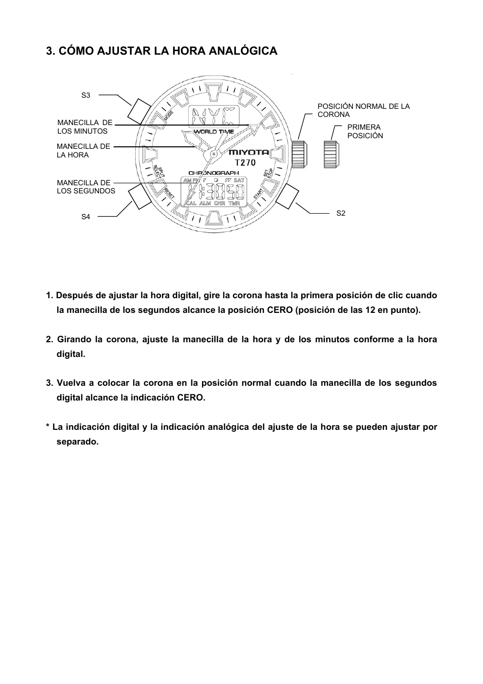 Cómo ajustar la hora analógica | FESTINA T270 User Manual | Page 40 / 80