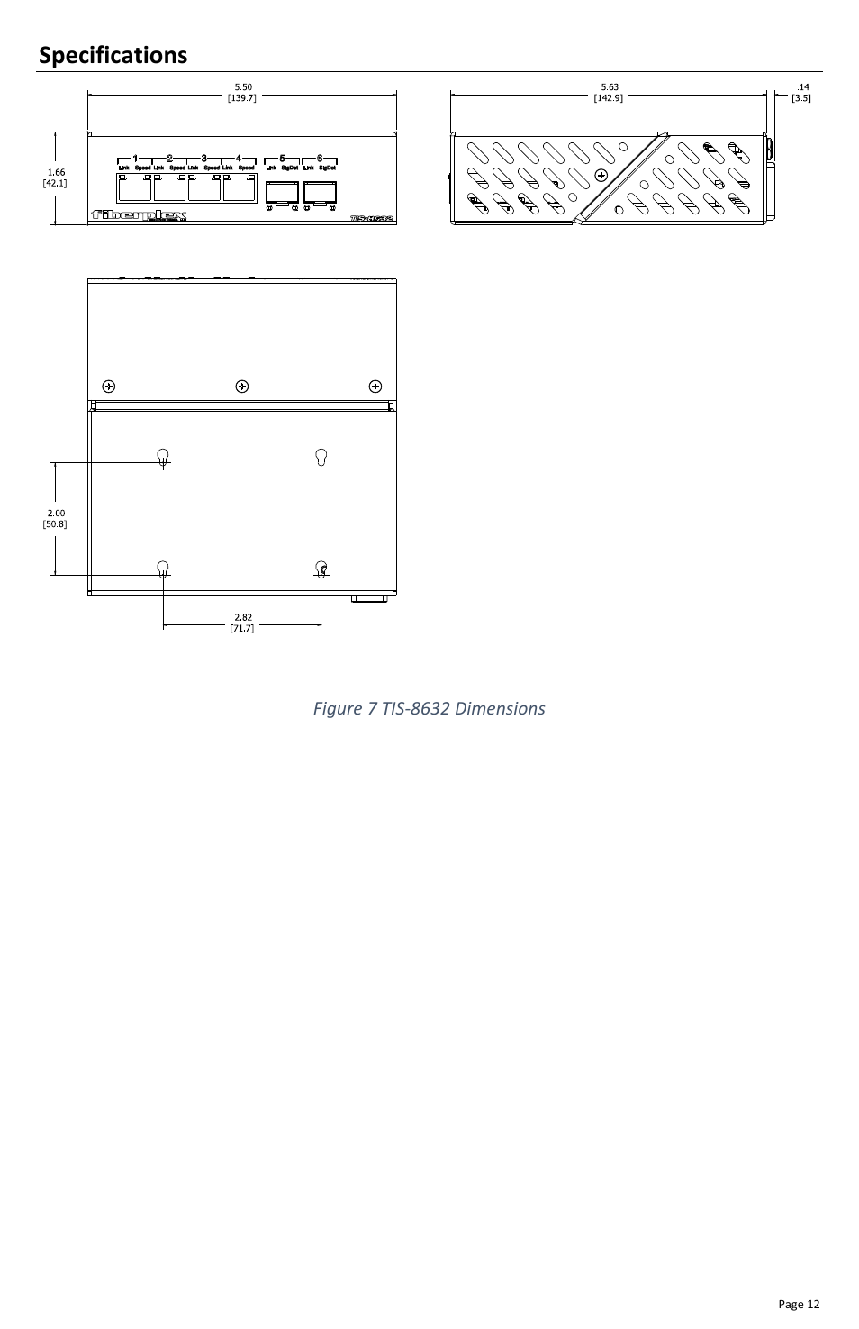 Specifications | FiberPlex TIS-8632 User Manual | Page 14 / 16