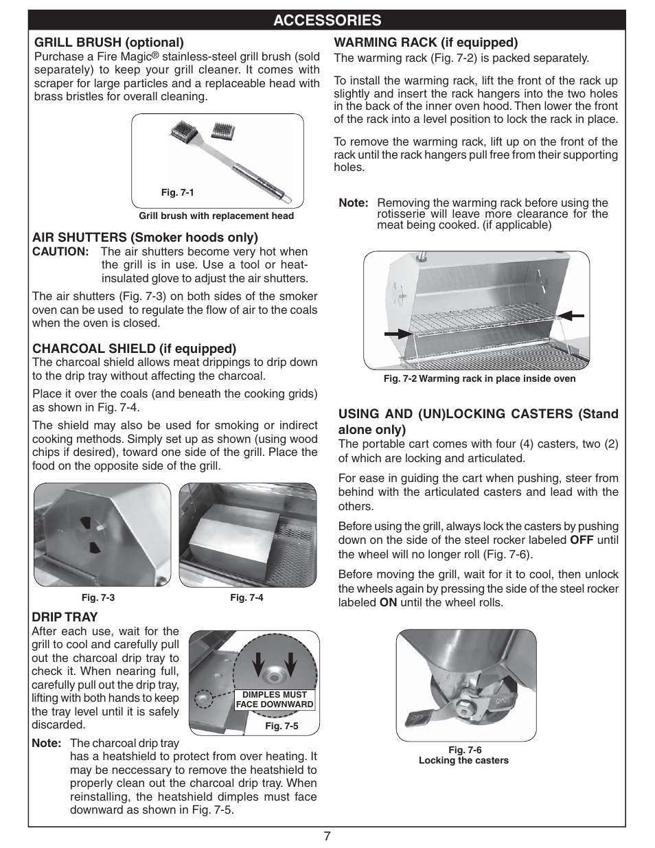Accessories | Fire Magic Gourmet Stainless Steel Charcoal Barbecue User Manual | Page 7 / 10
