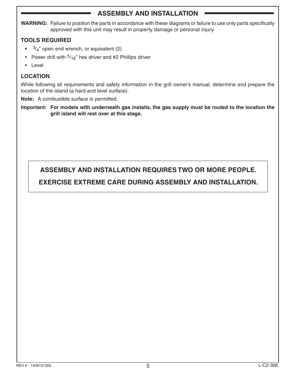 Fire Magic DC430-XXR-75SM Island Enclosure User Manual | Page 5 / 12