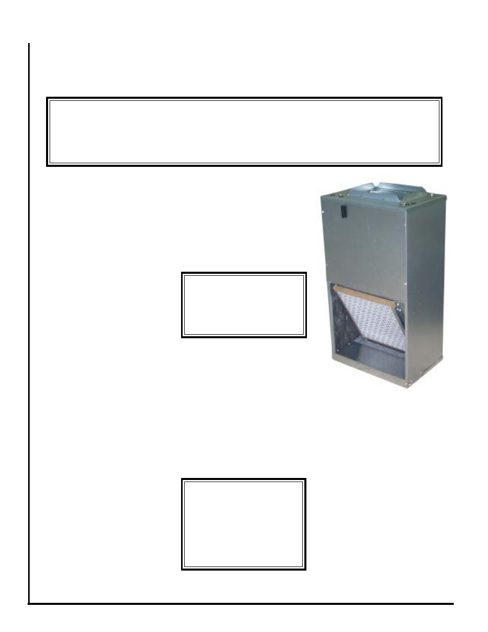 First Co UC - Vertical front return with electric heat User Manual | 4 pages