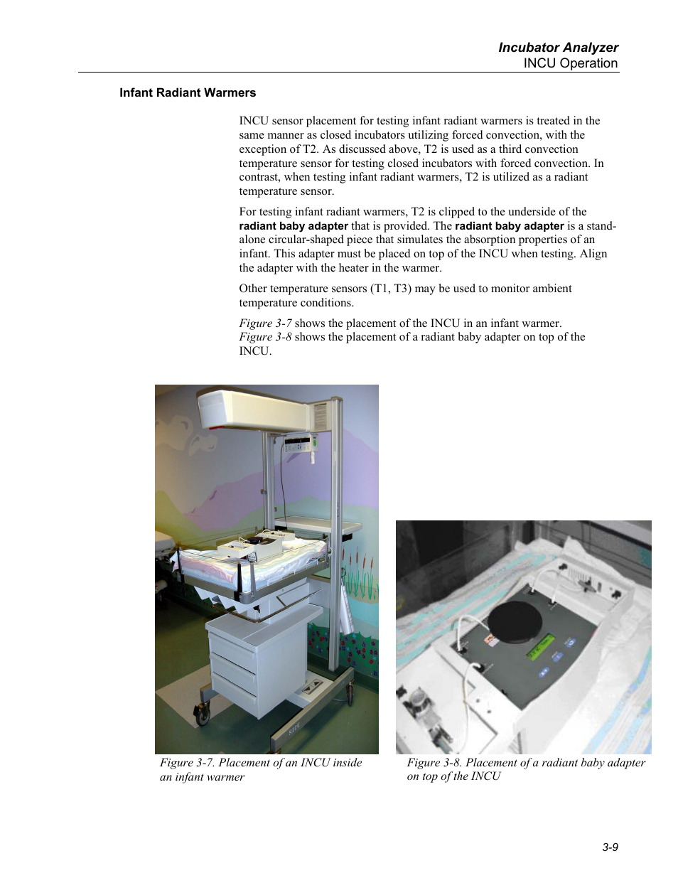 Infant radiant warmers | Fluke Biomedical INCU Incubator Analyzer User Manual | Page 35 / 72