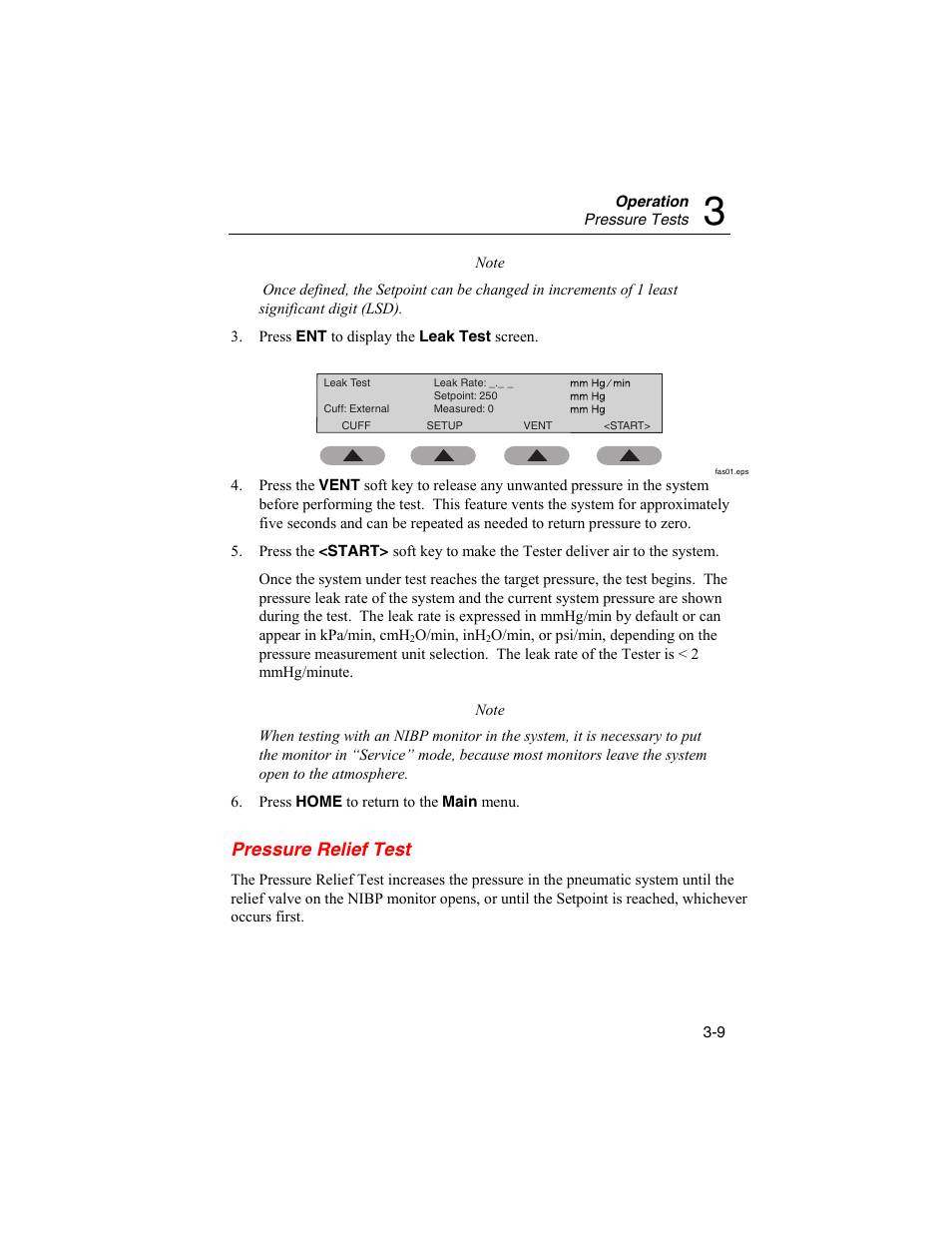 Pressure relief test | Fluke Biomedical BP Pump 2 User Manual | Page 45 / 82