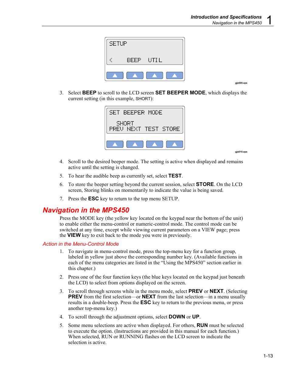 Navigation in the mps450 | Fluke Biomedical MPS450 User Manual | Page 27 / 126