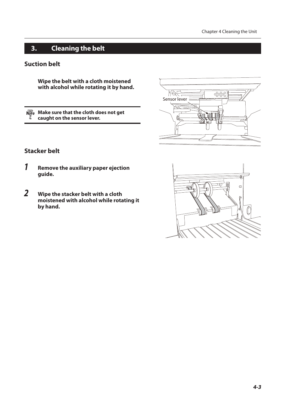 Cleaning the belt, Cleaning the belt -3 | Formax FD 3200 User Manual | Page 76 / 93