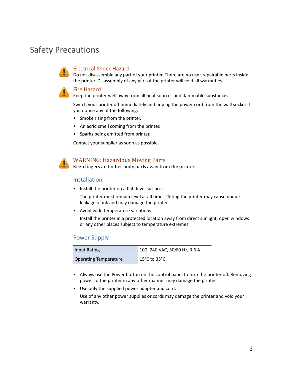 Safety precautions | Formax ColorMaxLP Operator Manual User Manual | Page 3 / 86