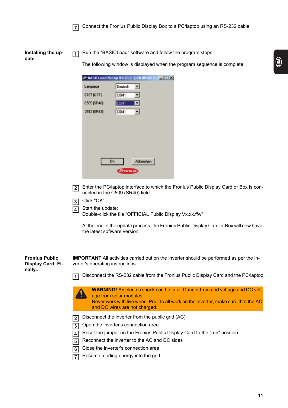 Fronius Public Display Update User Manual | Page 13 / 38