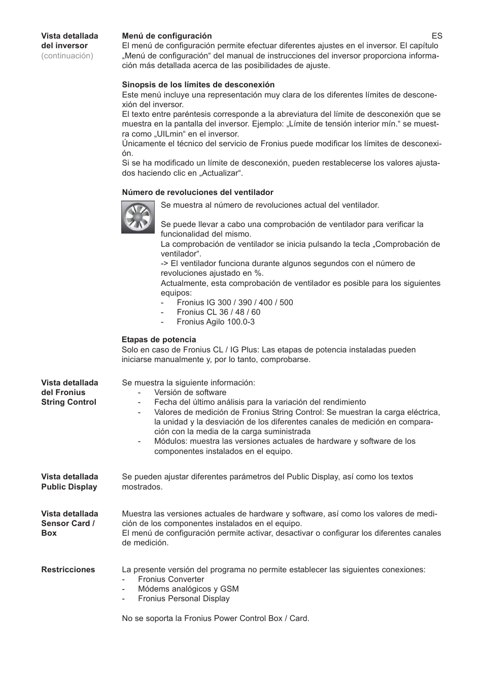 Fronius Solar.service User Manual | Page 10 / 10