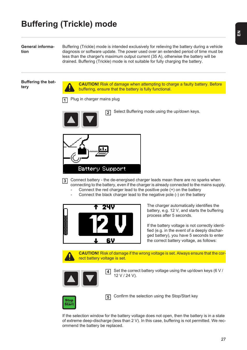 Buffering (trickle) mode | Fronius Acctiva Professional 35A User Manual | Page 29 / 48