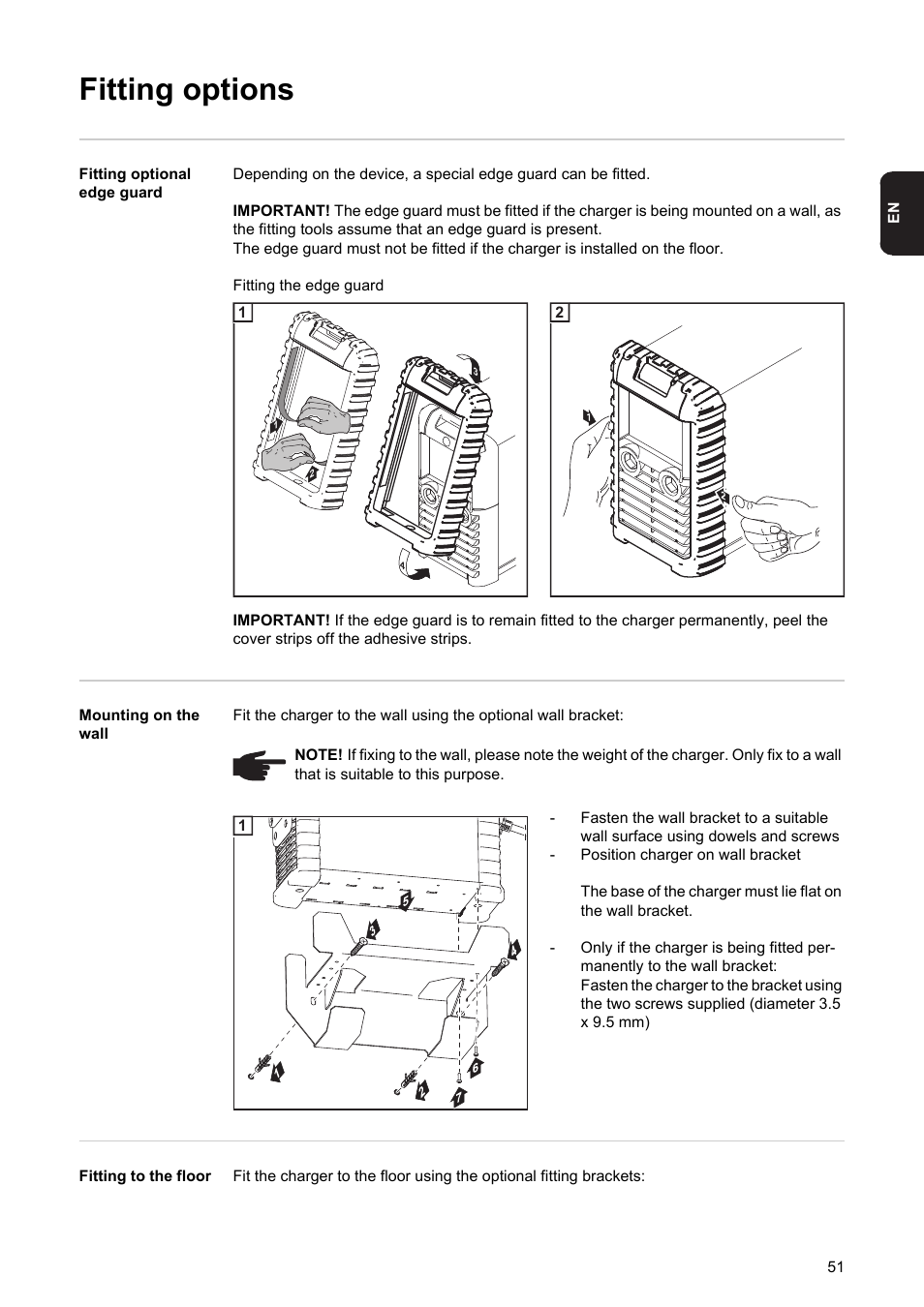 Fitting options | Fronius Acctiva Professional Flash User Manual | Page 53 / 160