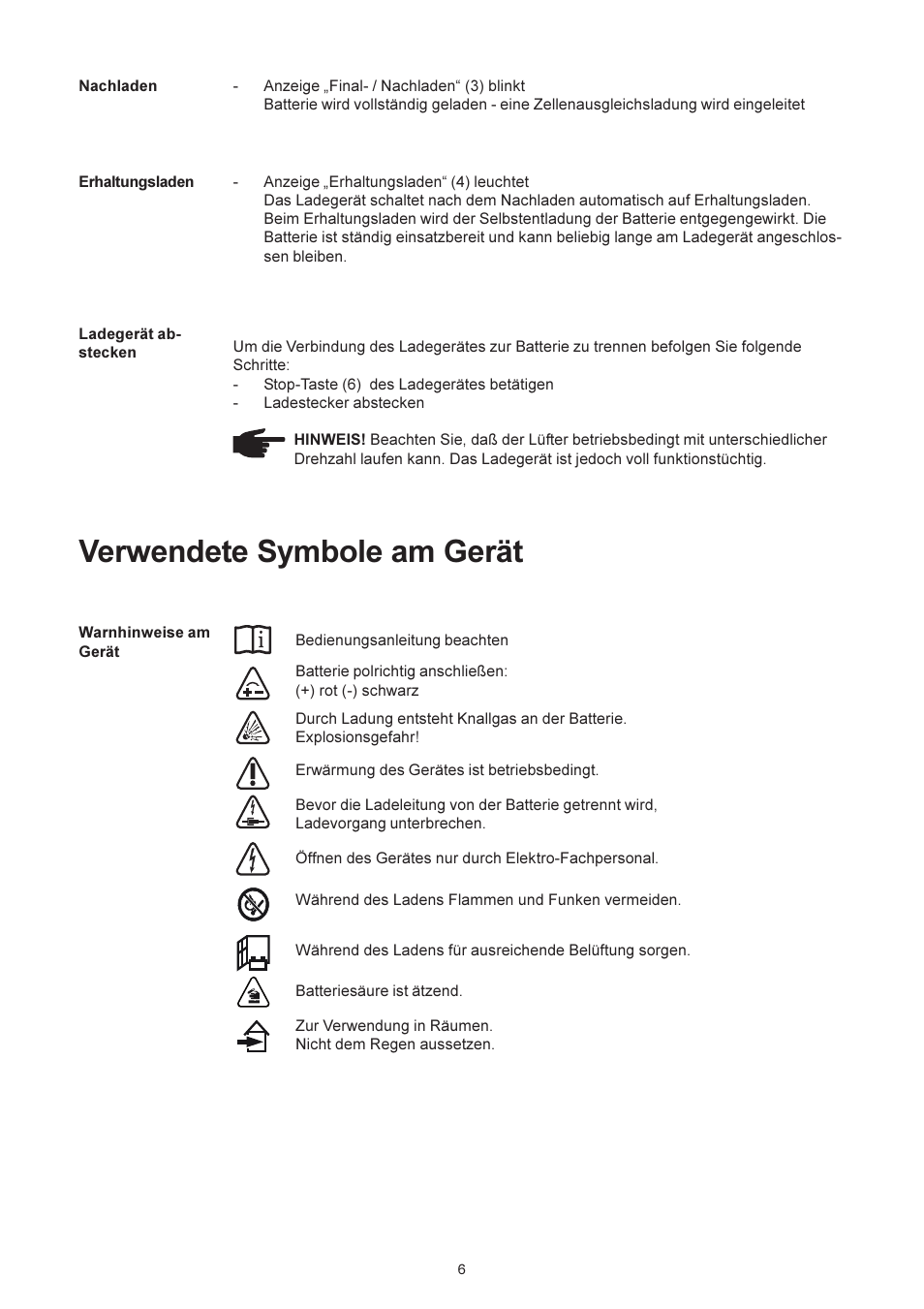 Verwendete symbole am gerät | Fronius Selectiva Eco User Manual | Page 14 / 84